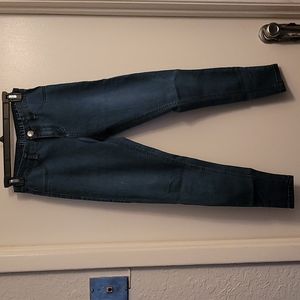 High-rise blue denim